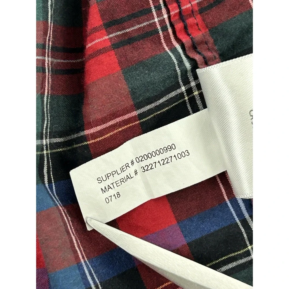 Ralph Lauren Boys Shirt Size 6 Tartan Plaid 100% Cotton Button Down Christmas